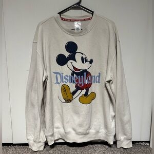 Disneyland Mickey Mouse Classic Sweatshirt in Cream